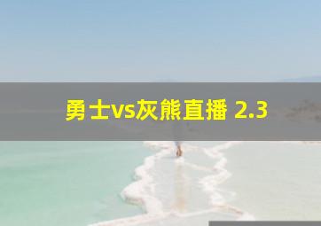 勇士vs灰熊直播 2.3